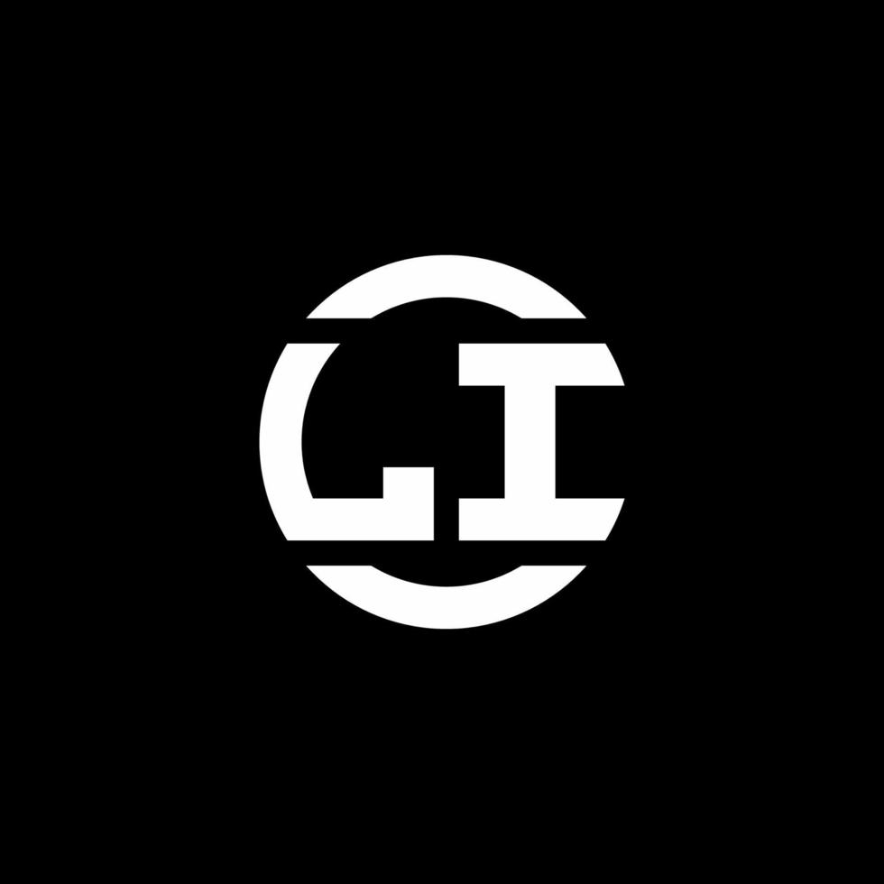 li logo monogram geïsoleerd op cirkel element ontwerpsjabloon vector