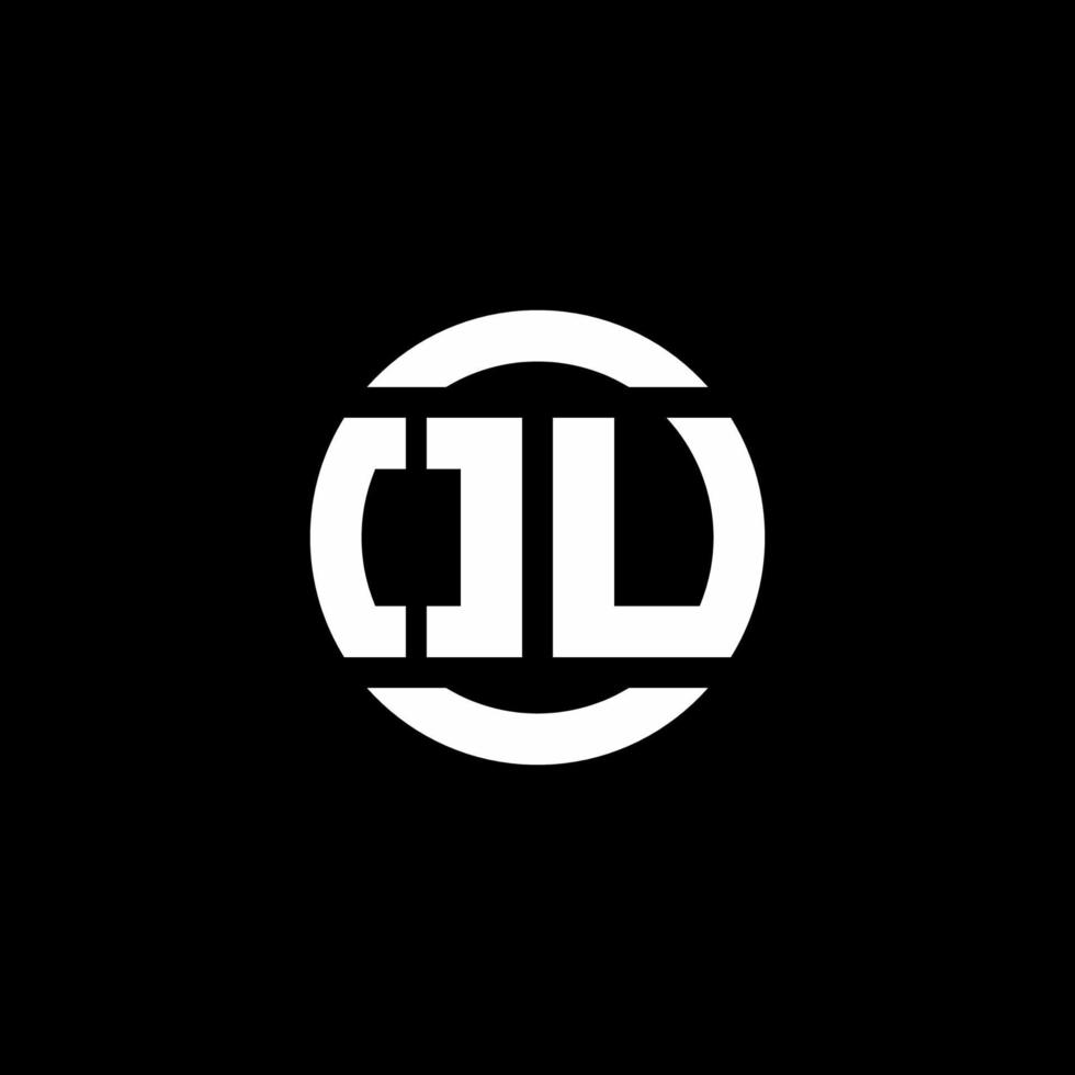 ou logo monogram geïsoleerd op cirkel element ontwerpsjabloon vector