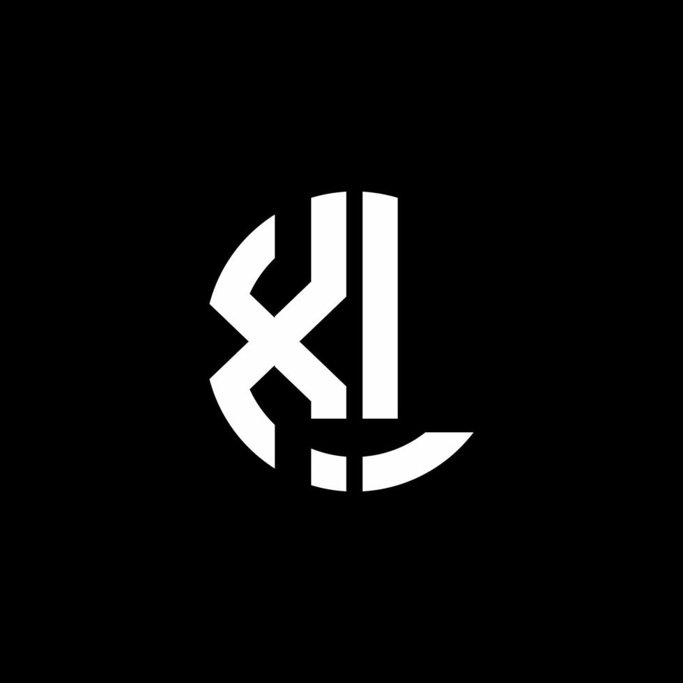 xl monogram logo cirkel lint stijl ontwerpsjabloon vector