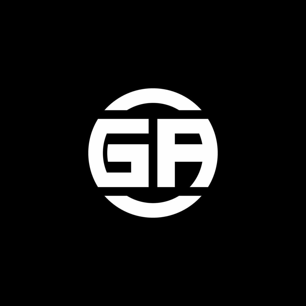 ga logo monogram geïsoleerd op cirkel element ontwerpsjabloon vector