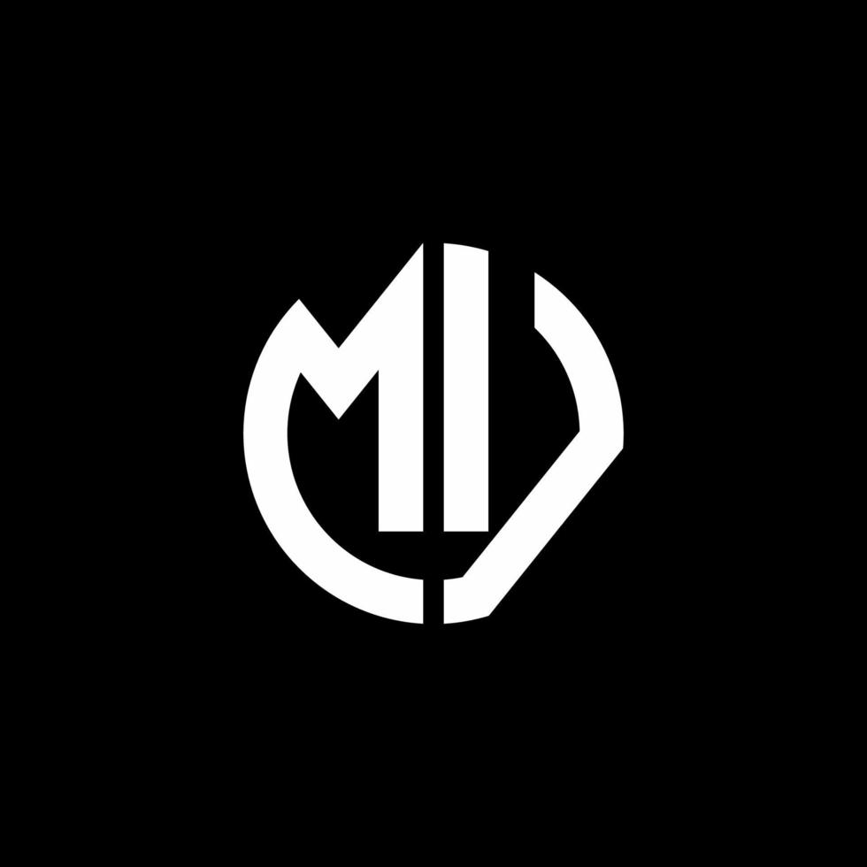 mv monogram logo cirkel lint stijl ontwerpsjabloon vector