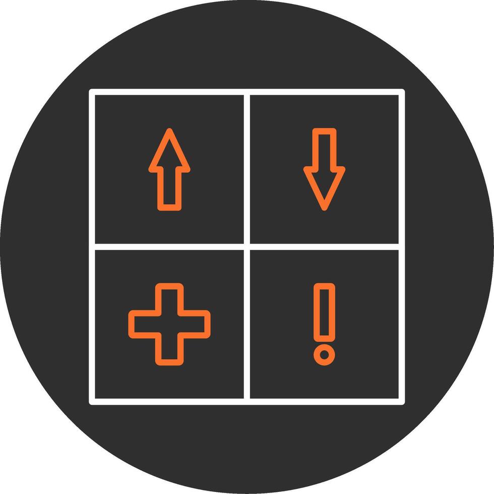 swot analyse blauw gevulde icoon vector