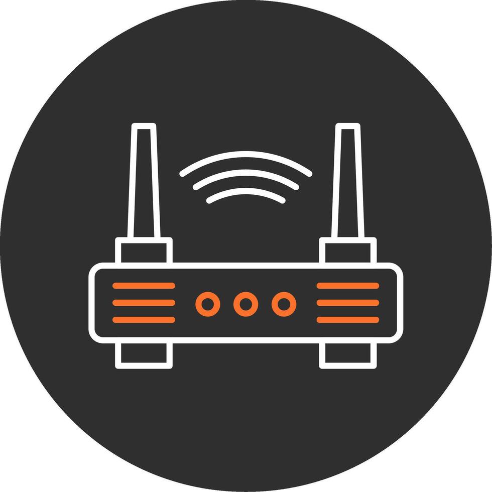Wifi router blauw gevulde icoon vector