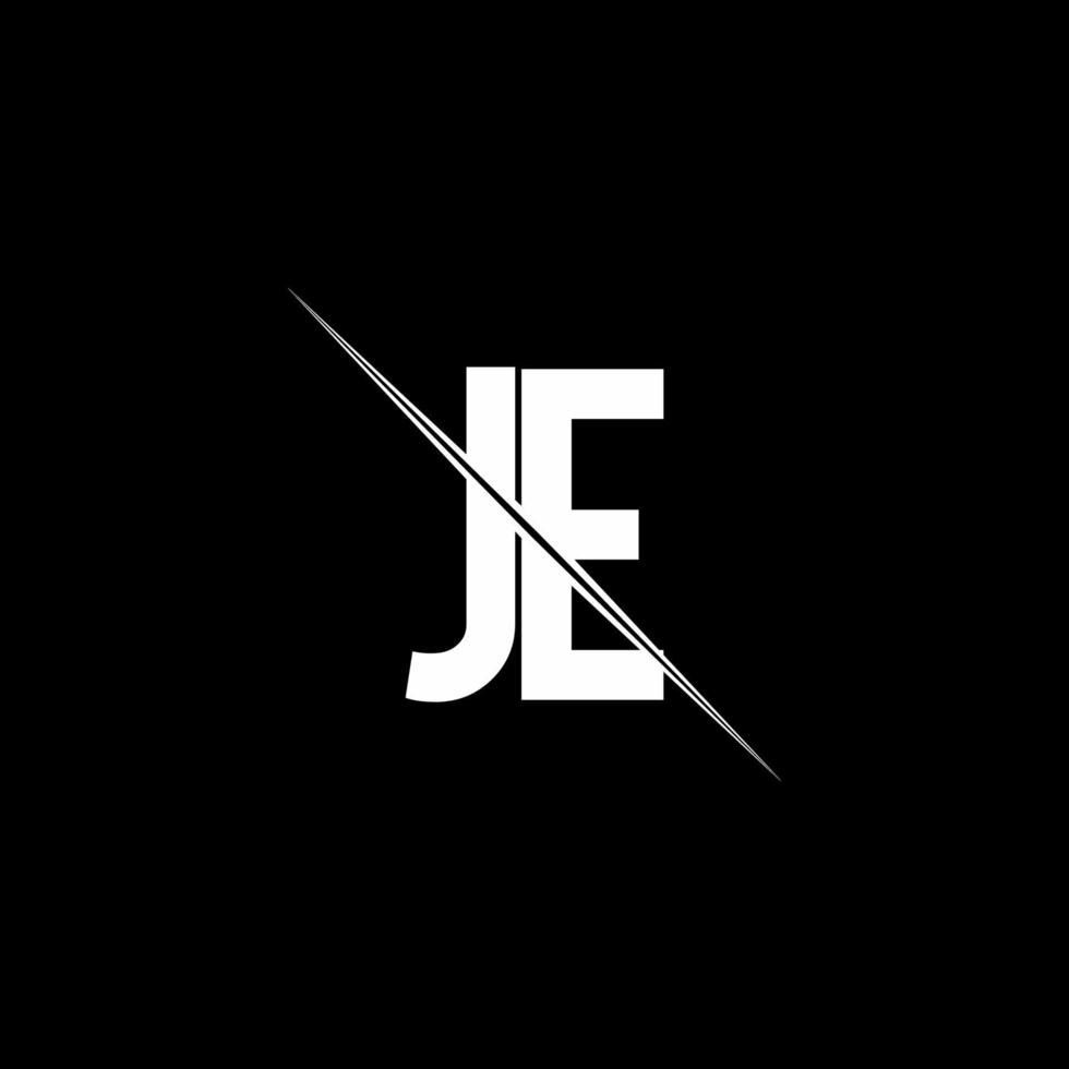 je logo monogram met slash-stijl ontwerpsjabloon vector