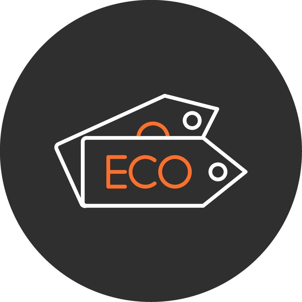 eco label blauw gevulde icoon vector