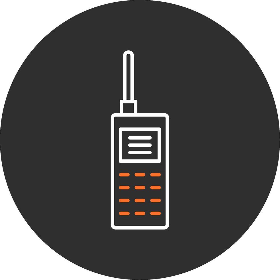 walkie talkie blauw gevulde icoon vector