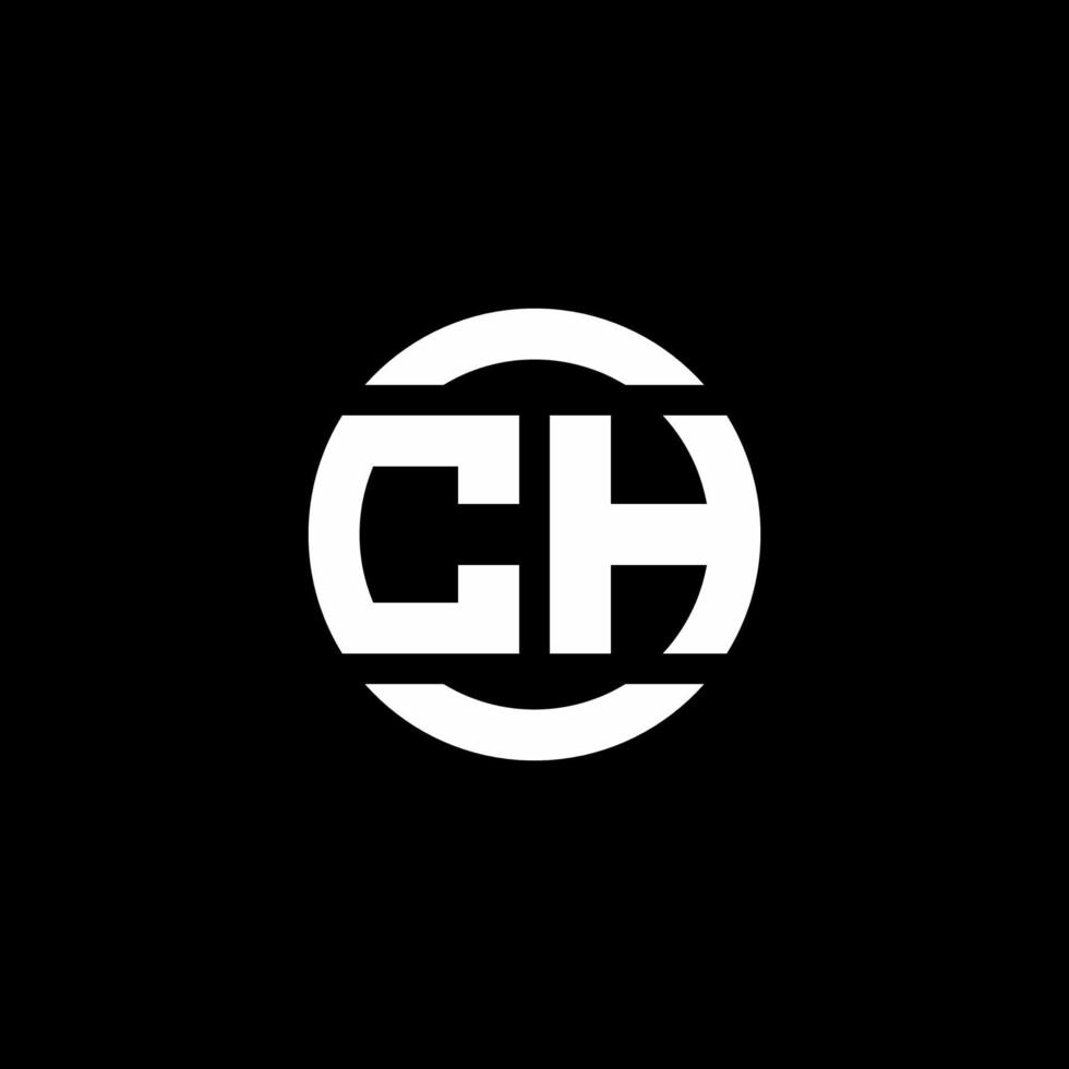 ch logo monogram geïsoleerd op cirkel element ontwerpsjabloon vector