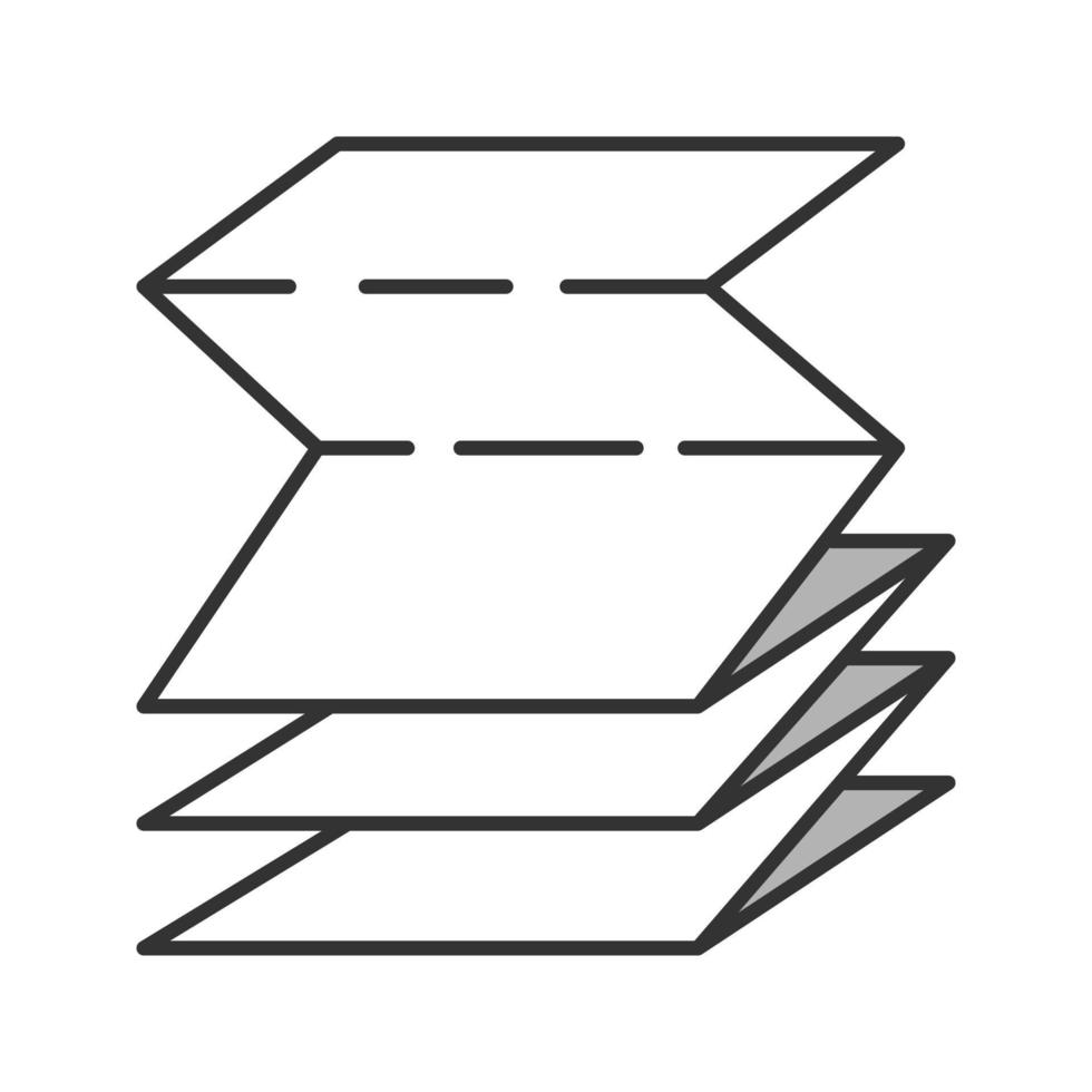 gevouwen papieren folder kleur icoon vector