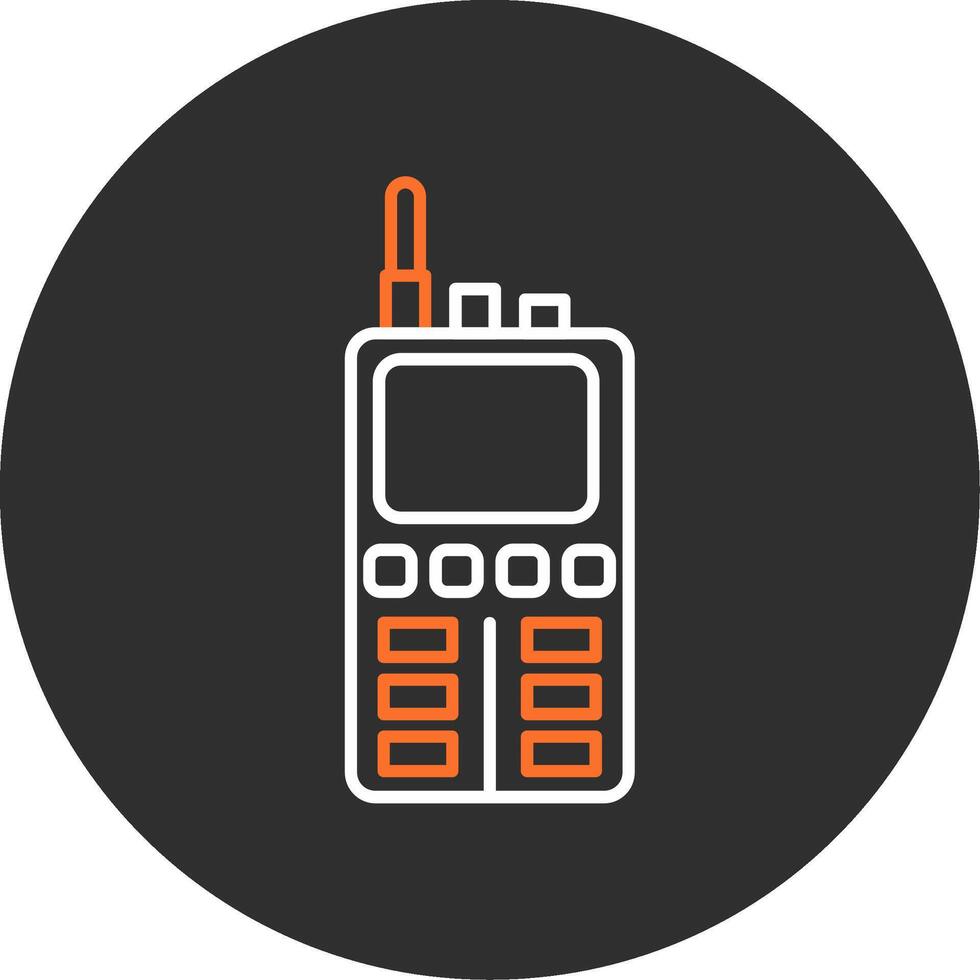 walkie talkie blauw gevulde icoon vector