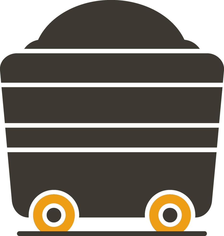 wagon glyph twee kleur icoon vector