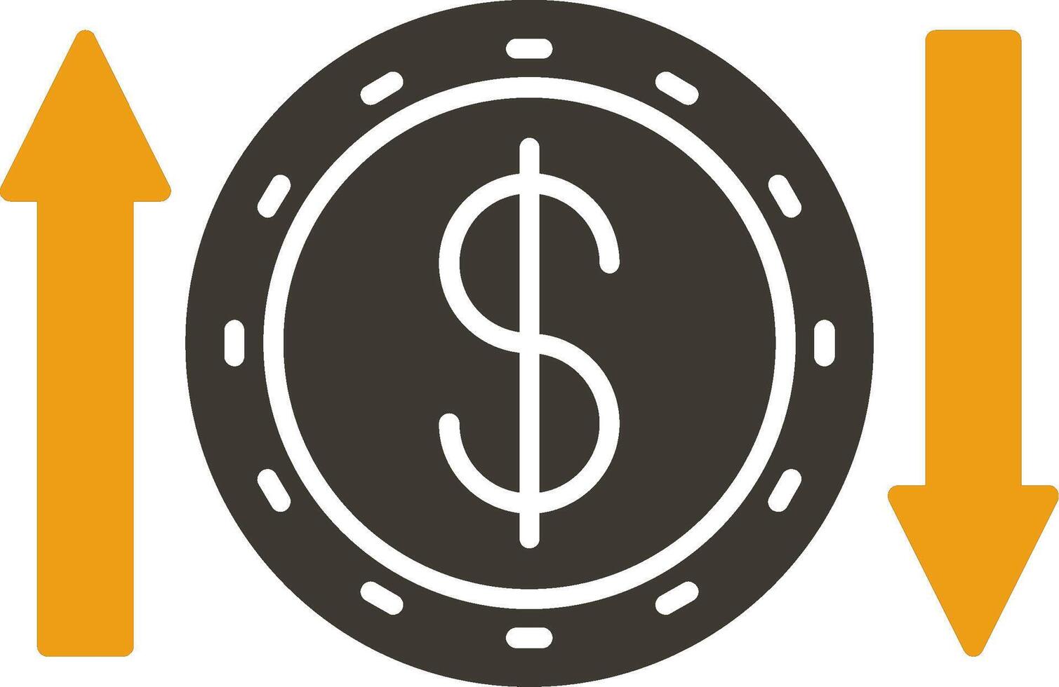 geld overdracht glyph twee kleur icoon vector