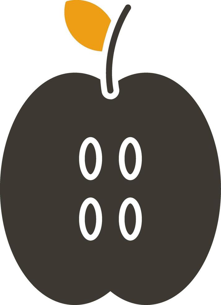 appel glyph twee kleur icoon vector