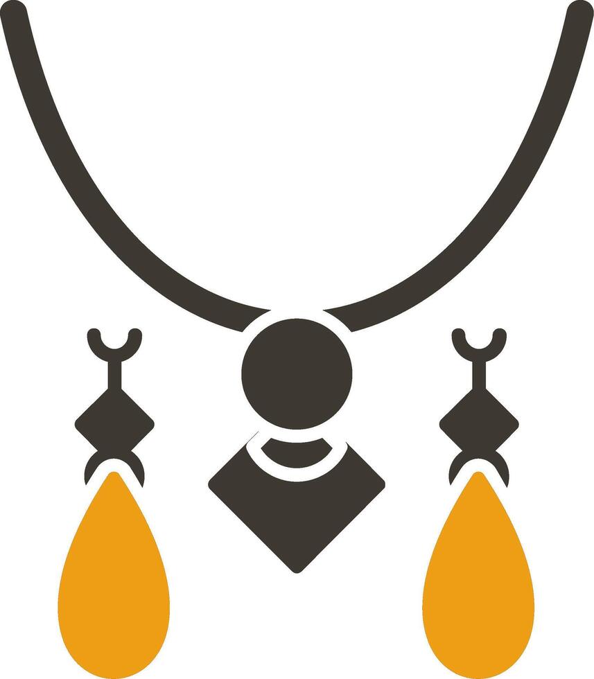 sieraden glyph twee kleur icoon vector