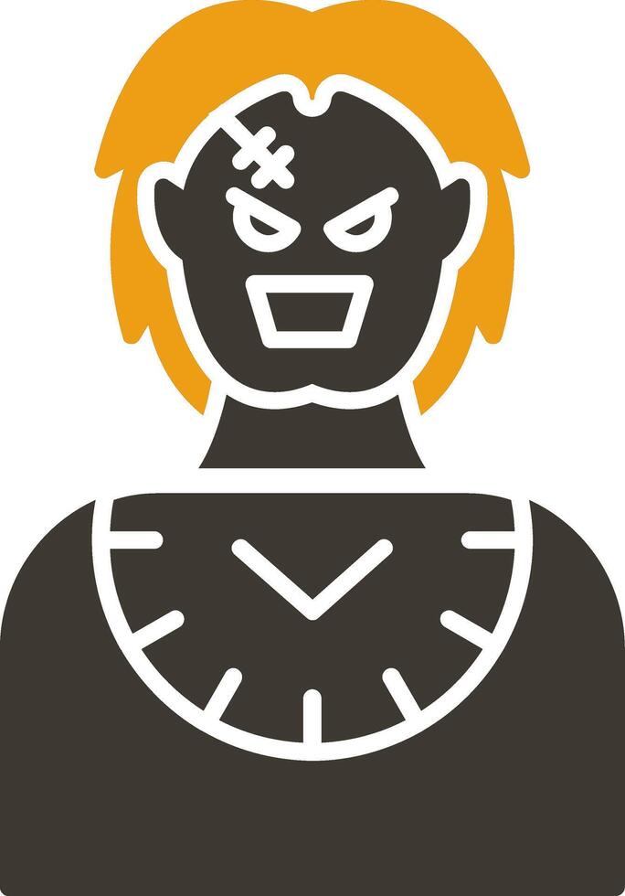 baron glyph twee kleur icoon vector