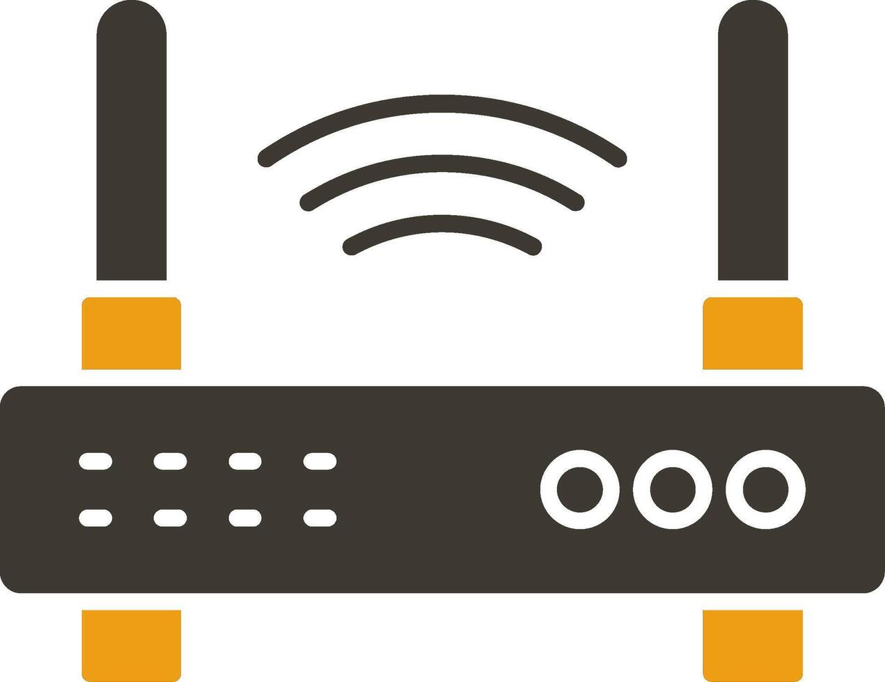 Wifi router glyph twee kleur icoon vector