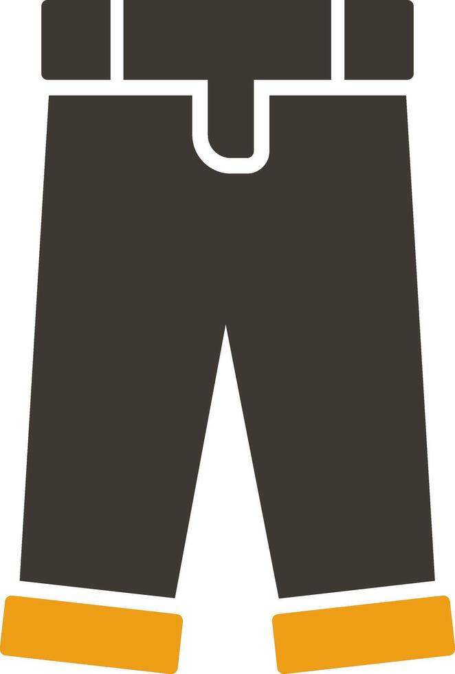 broek glyph twee kleur icoon vector