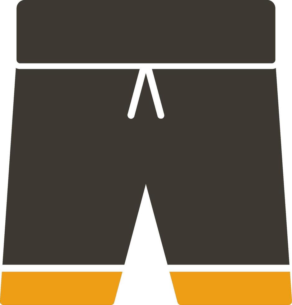 Amerikaans voetbal shorts glyph twee kleur icoon vector