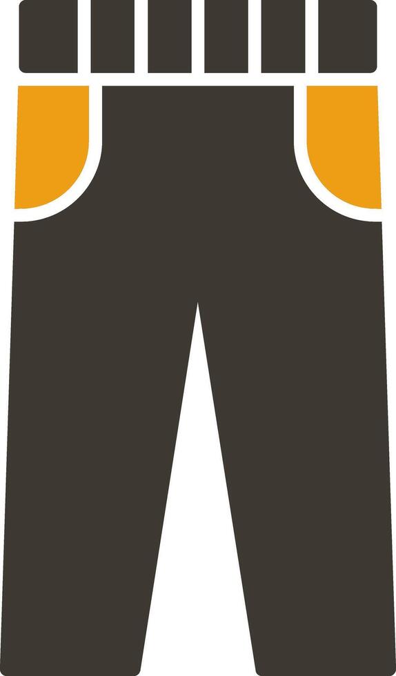 broek glyph twee kleur icoon vector