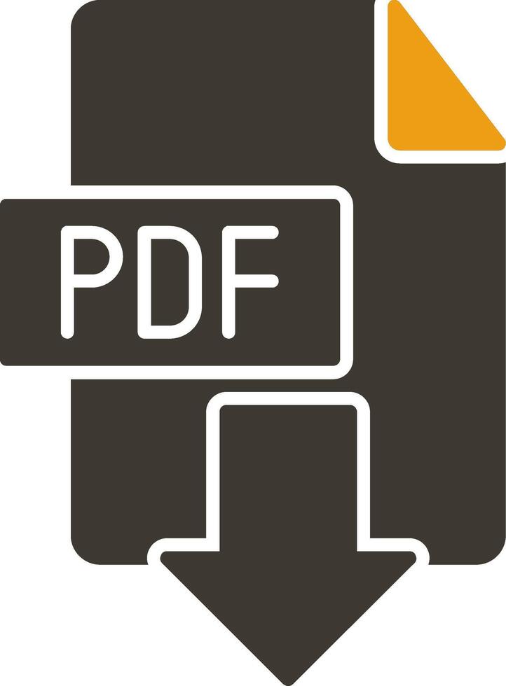 downloaden pdf glyph twee kleur icoon vector