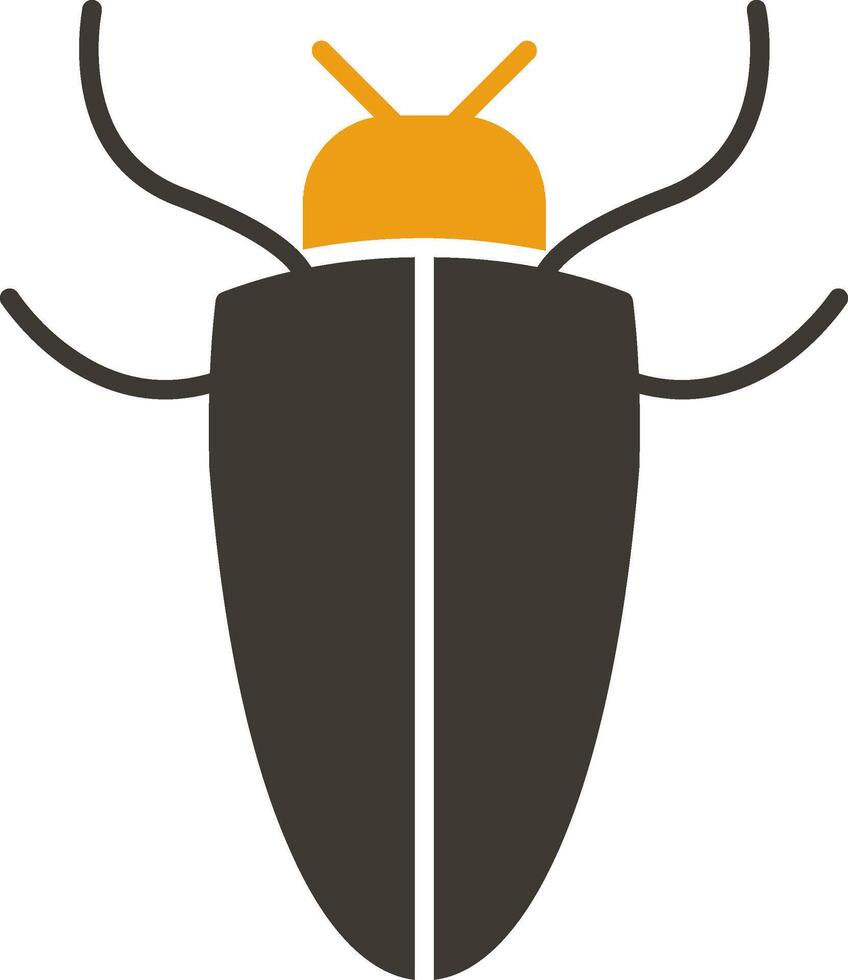 insect glyph twee kleur icoon vector