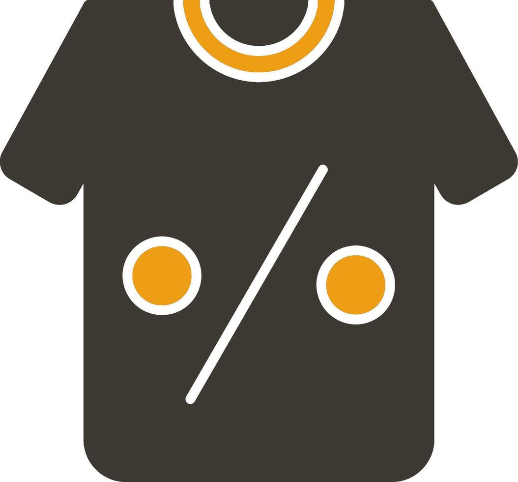 t-shirt glyph twee kleur icoon vector