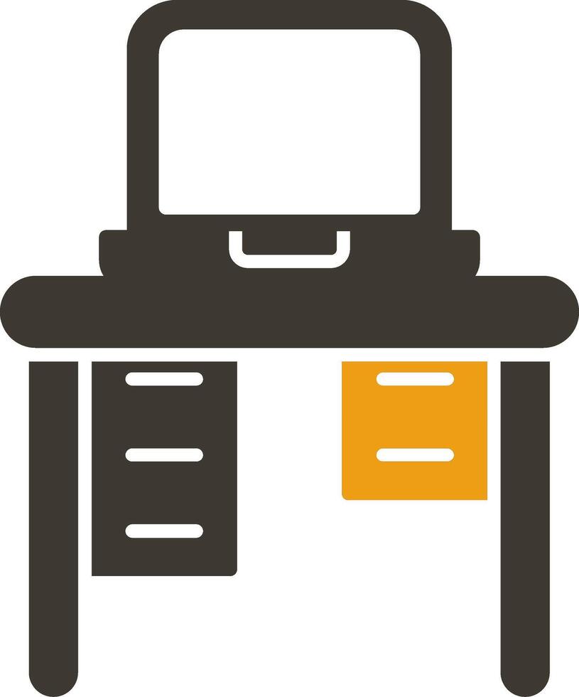 kantoor bureau glyph twee kleur icoon vector