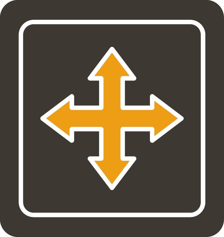 kruis symbool glyph twee kleur icoon vector