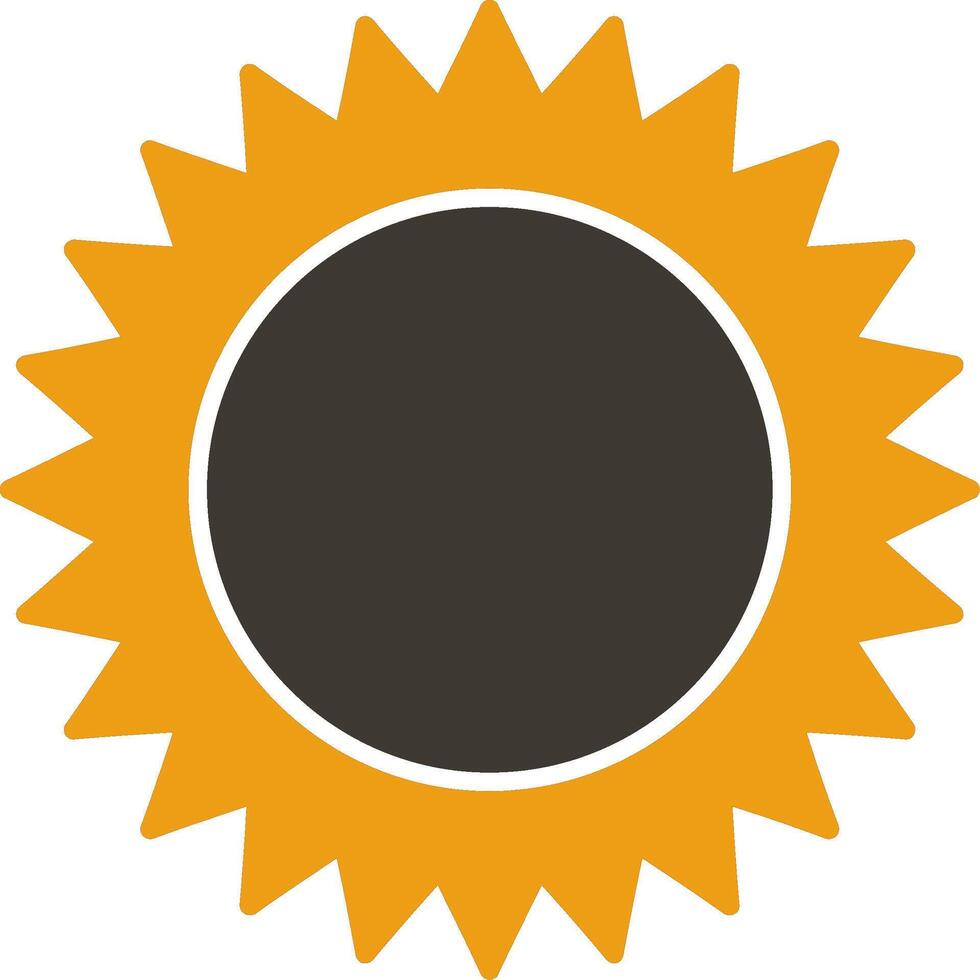 zon glyph twee kleur icoon vector