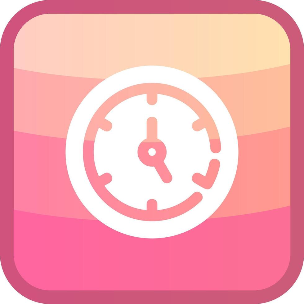 timer glyph squre gekleurde icoon vector