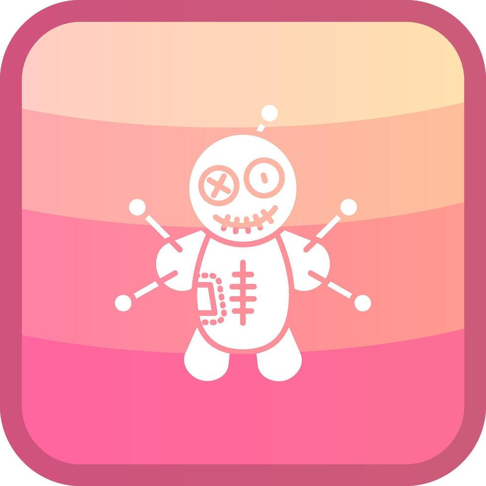 voodoo glyph squre gekleurde icoon vector