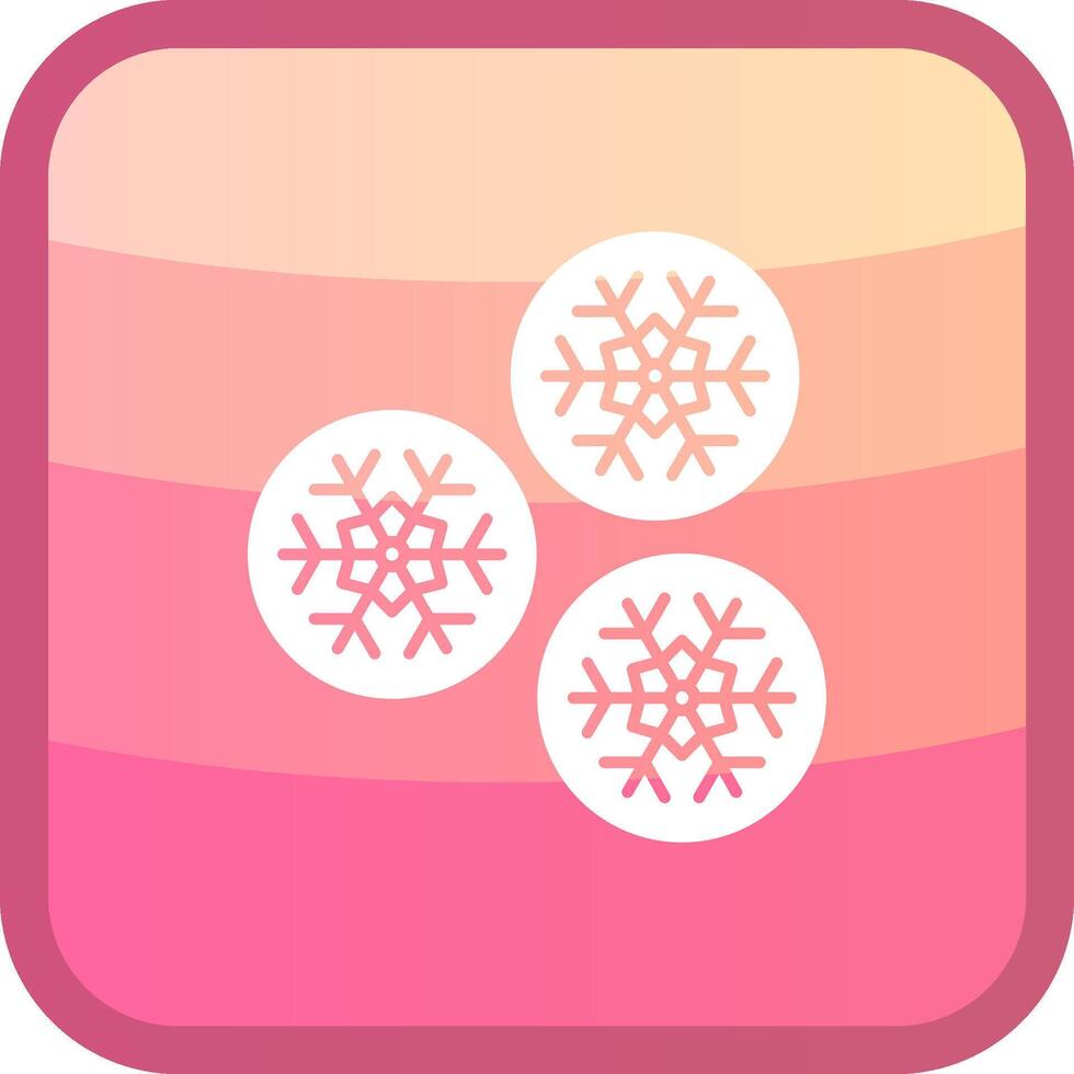 sneeuwbal glyph squre gekleurde icoon vector