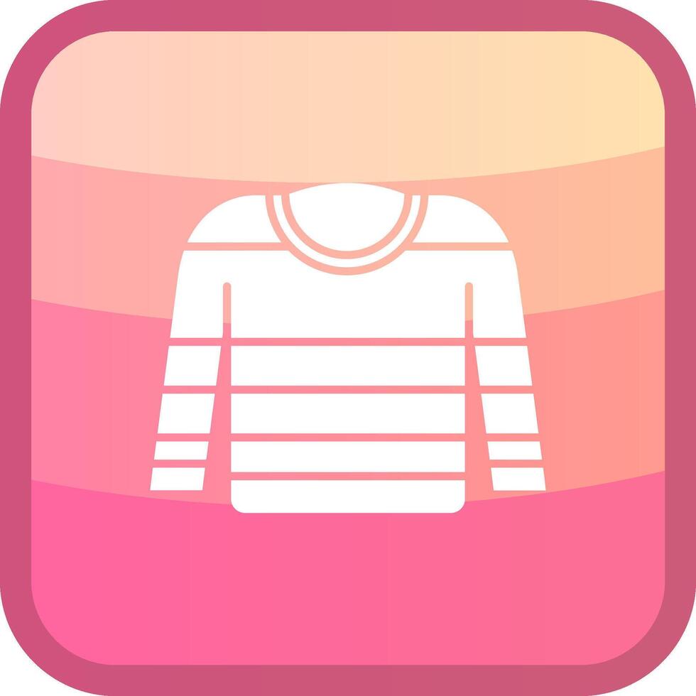 jumper glyph squre gekleurde icoon vector