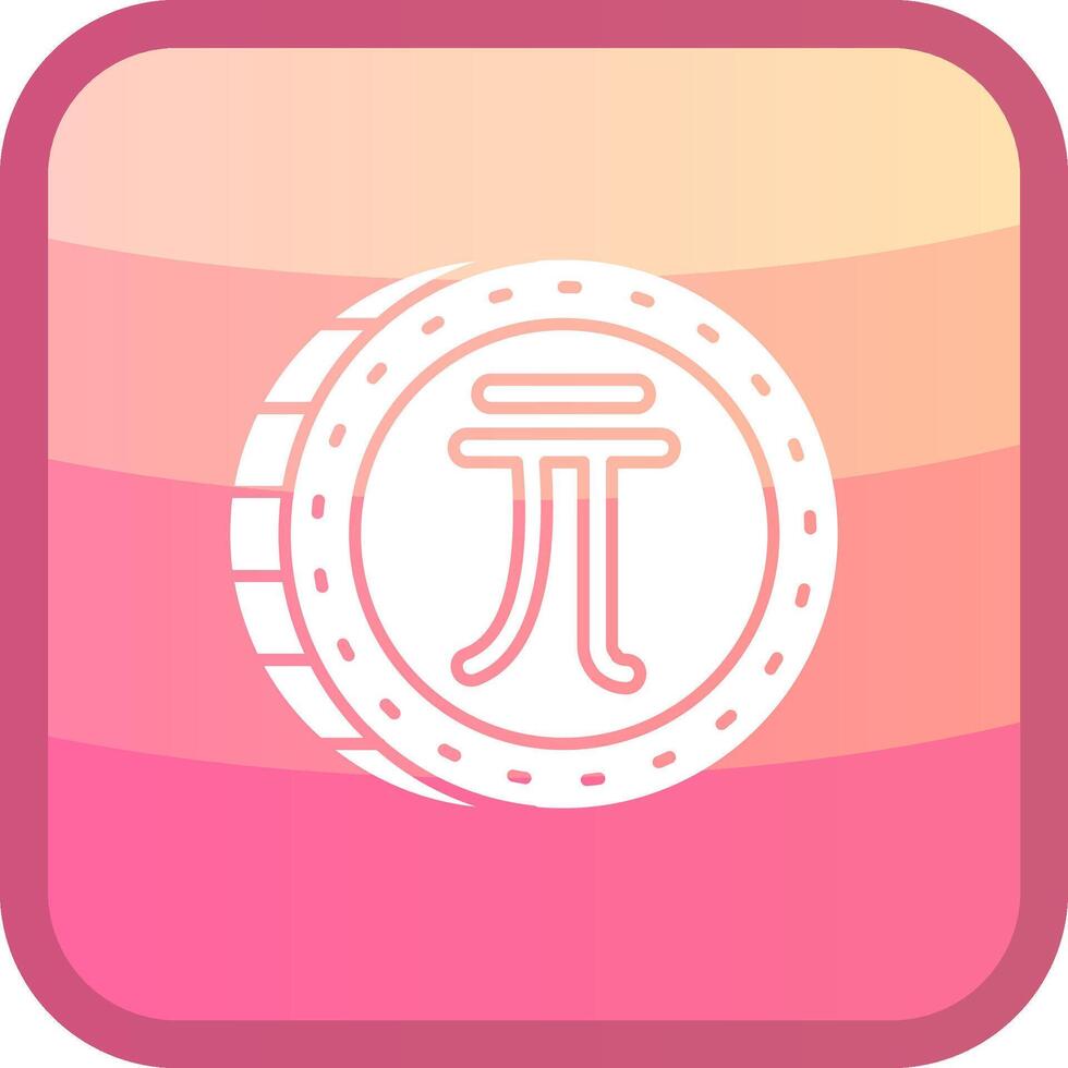 nieuw Taiwan dollar glyph squre gekleurde icoon vector