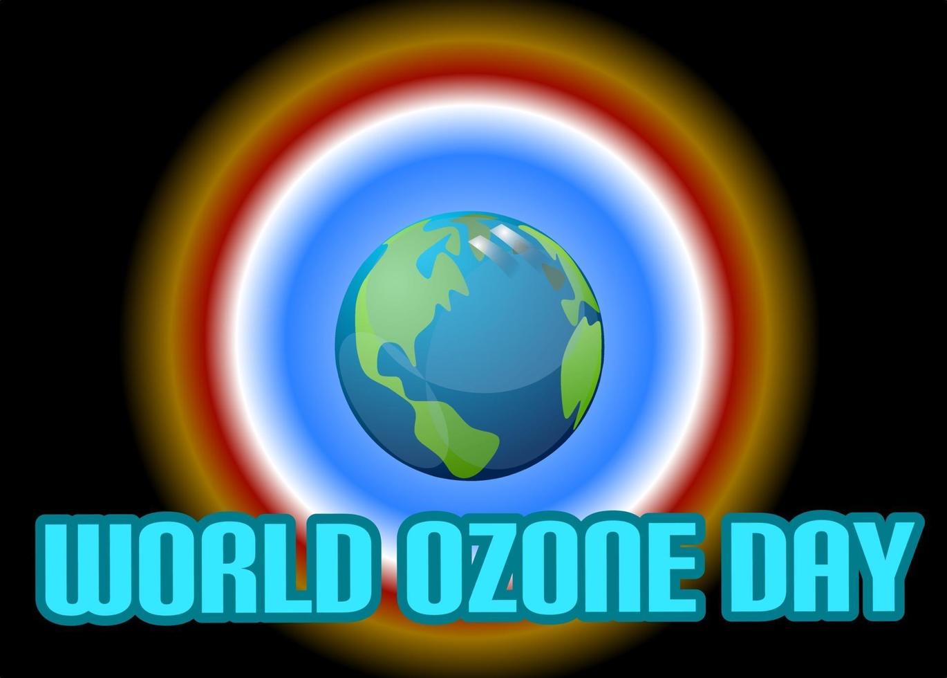 wereld ozon dag groet spandoek of poster vector