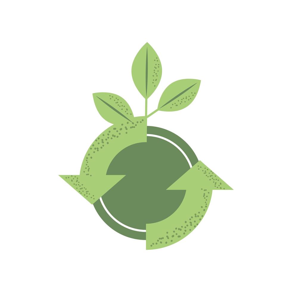 recycling en ecologie badge vector