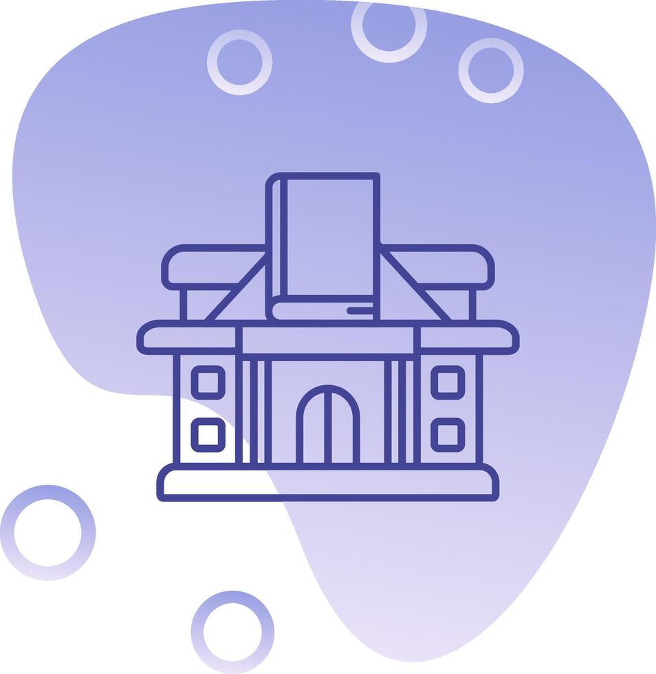 bibliotheek helling bubbel icoon vector