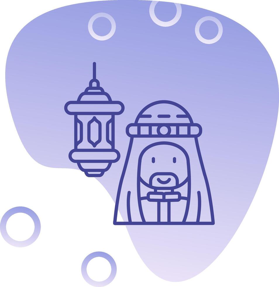 Arabisch helling bubbel icoon vector