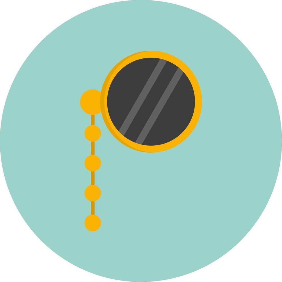 monocle vlak cirkel icoon vector