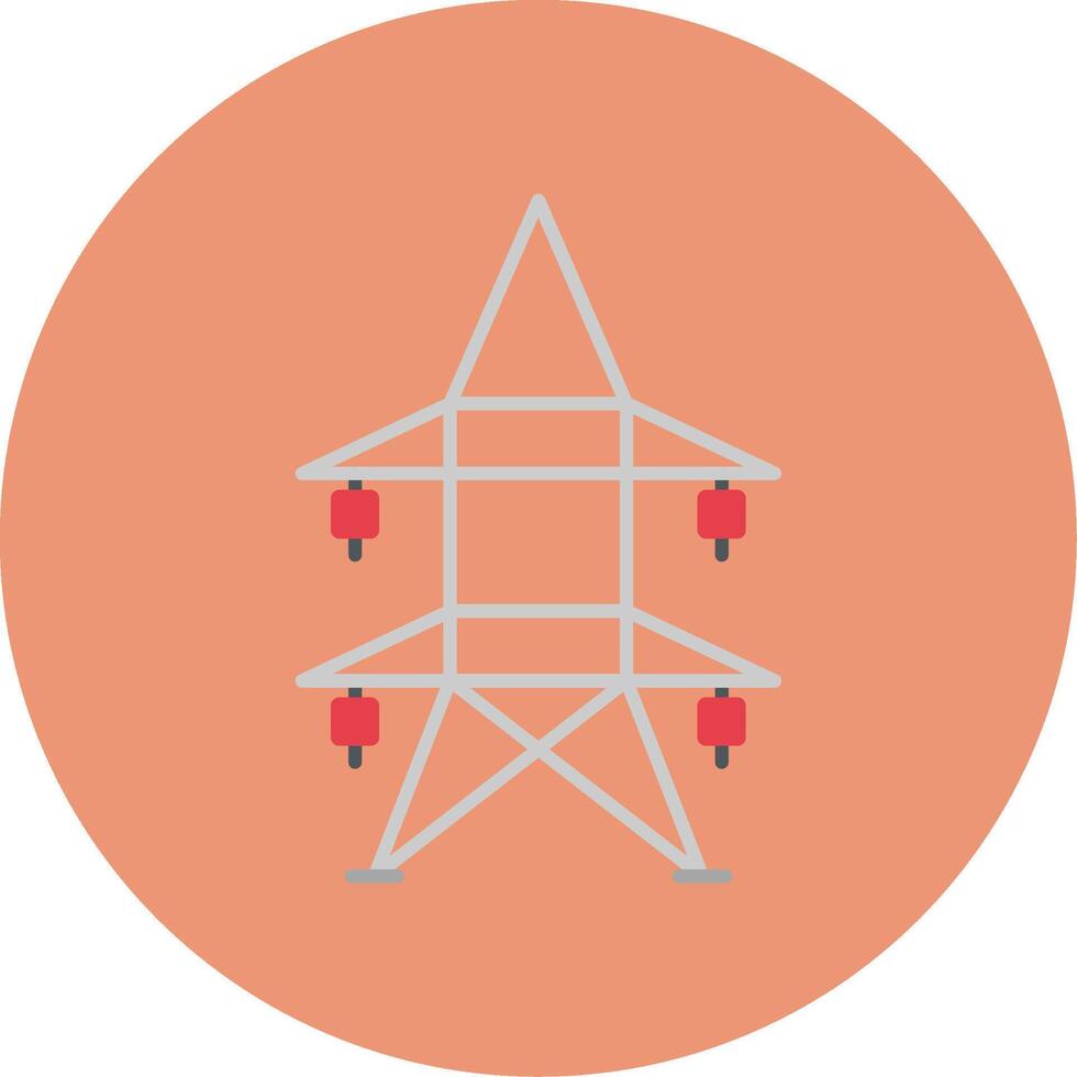 elektrisch toren vlak cirkel icoon vector