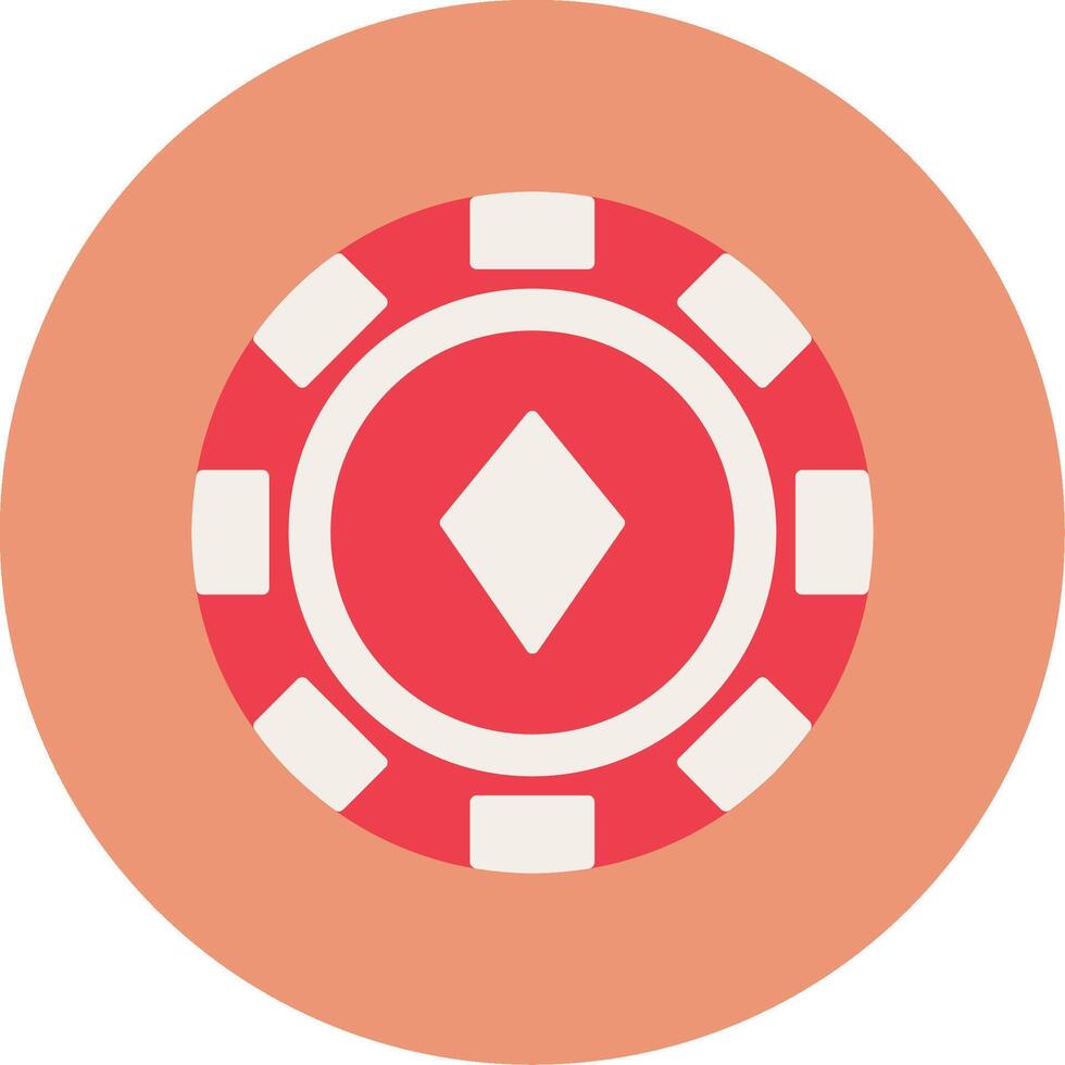 poker spaander vlak cirkel icoon vector