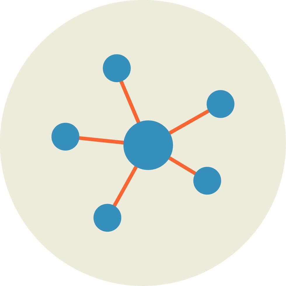 verbinding vlak cirkel icoon vector