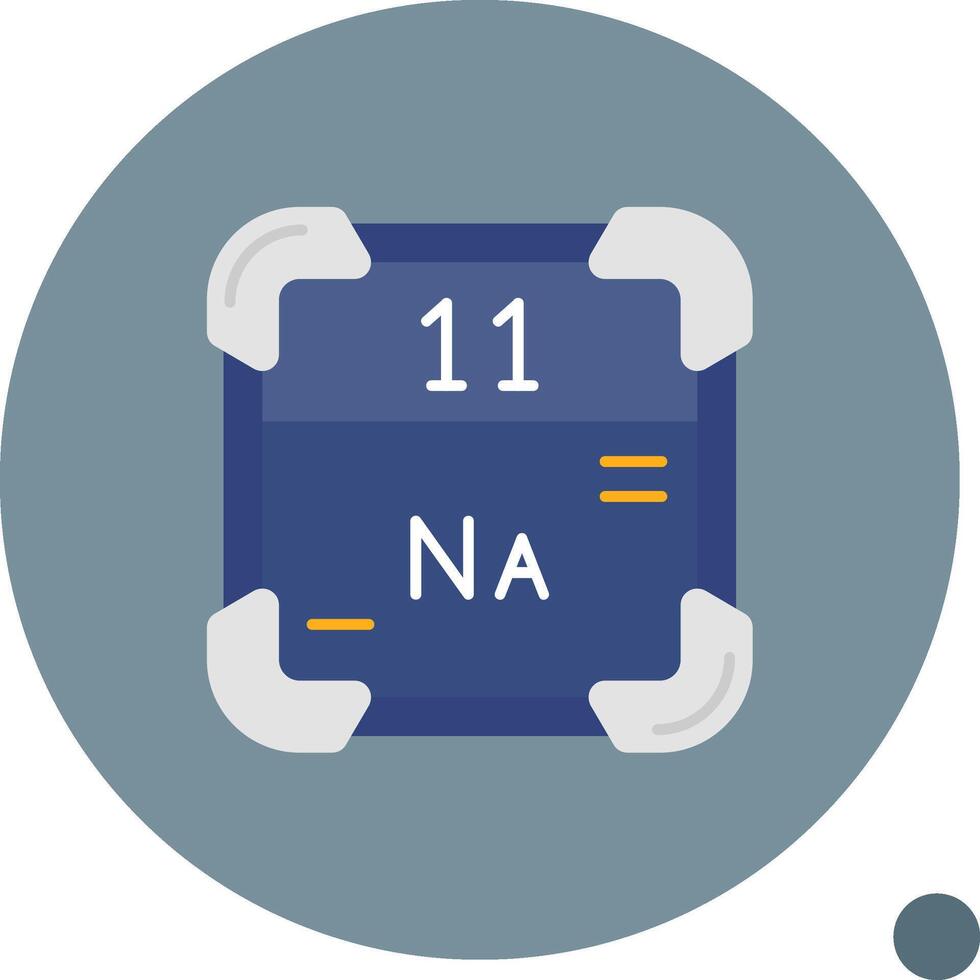 natrium lang cirkel icoon vector