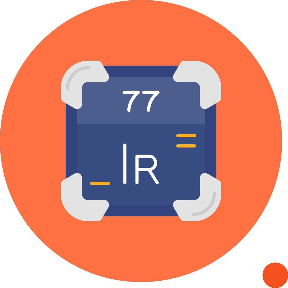 iridium lang cirkel icoon vector