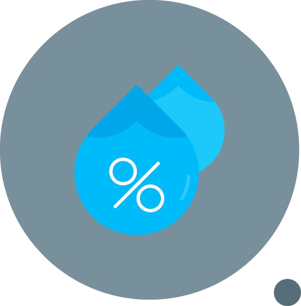 vochtigheid lang cirkel icoon vector