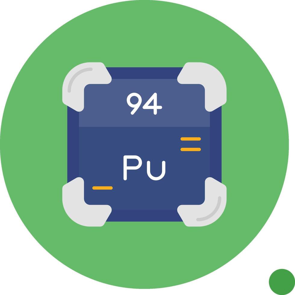 plutonium lang cirkel icoon vector