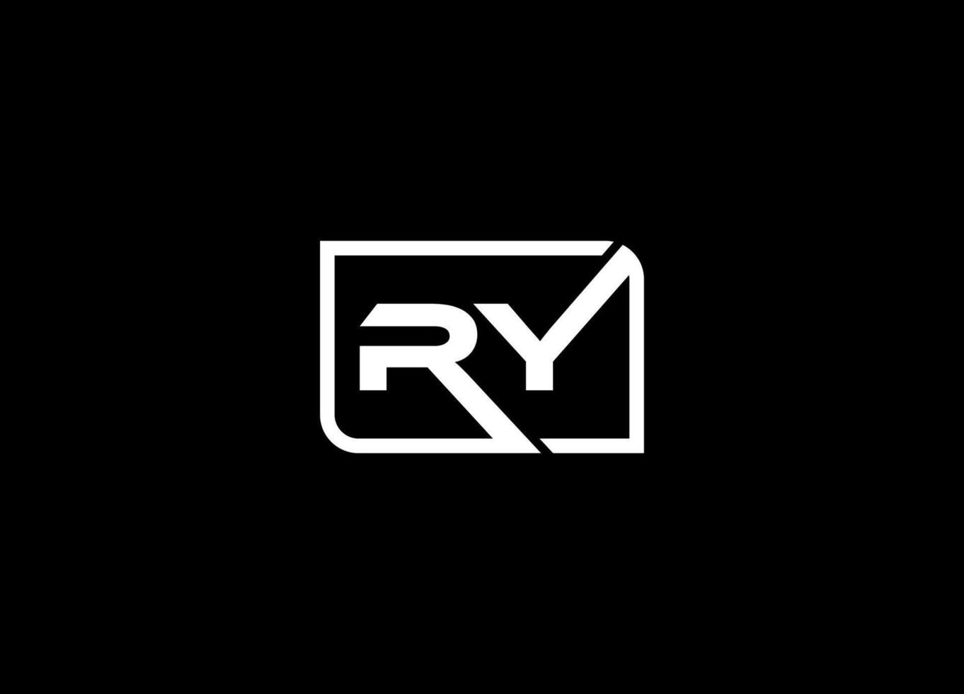 ry eerste brief logo ontwerp en monogram logo vector