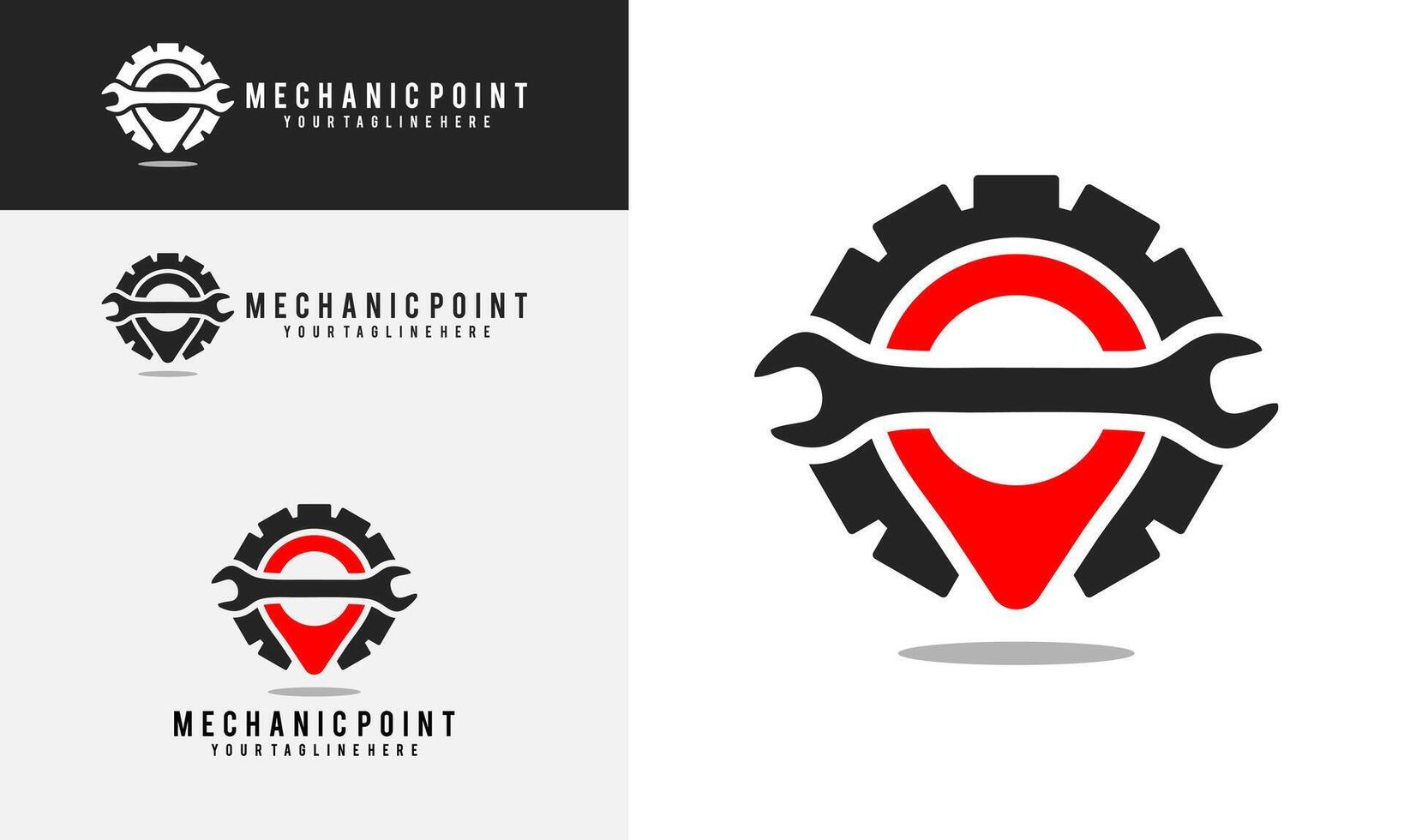 monteur punt logo ontwerp. punt en monteur logo, gemakkelijk ontwerp vector illustratie. mooi zo voor gebruik in mechanisch ondernemingen