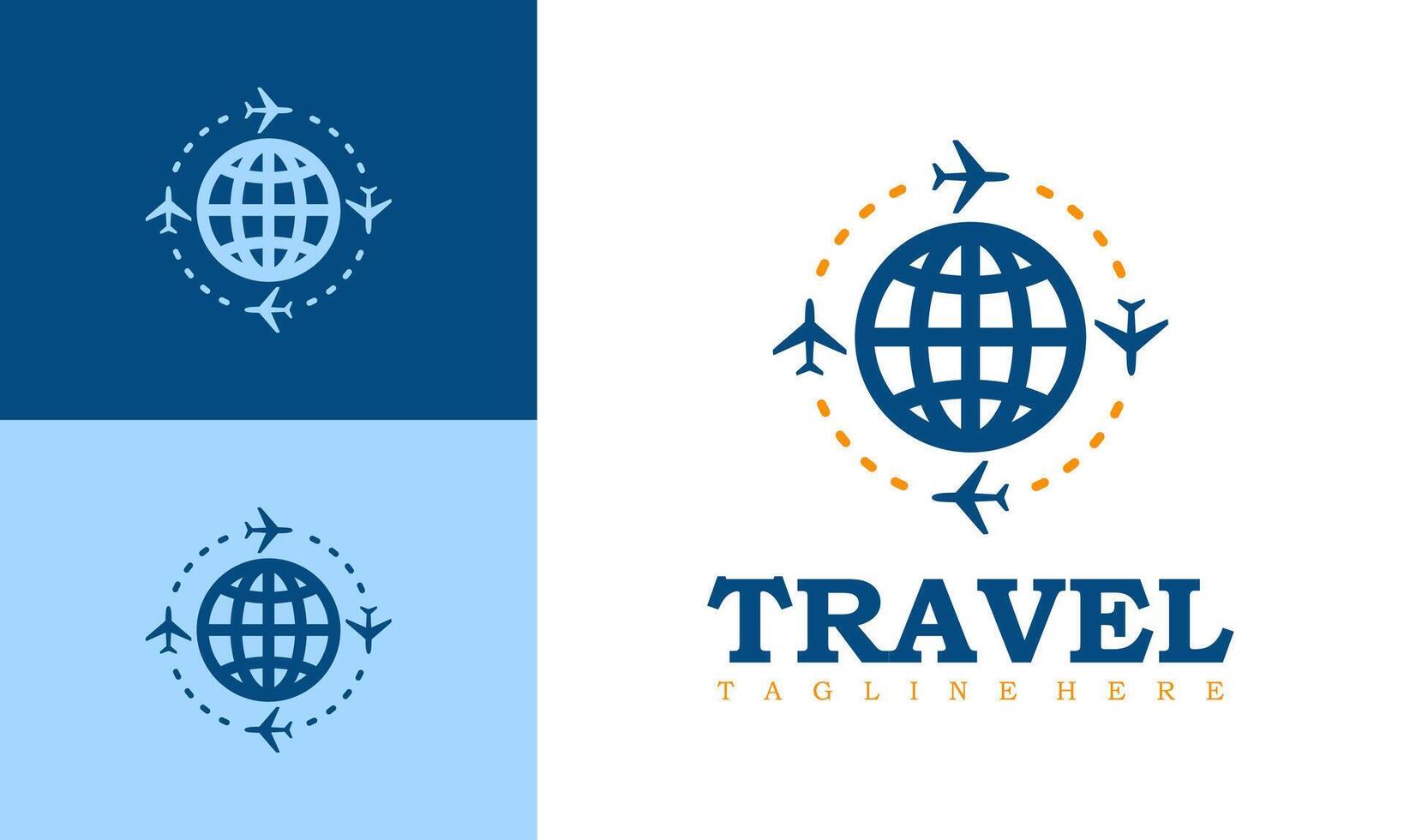 agentschap reizen bedrijf logo ontwerpen concept sjabloon. vlak reizen logo vervoer logistiek levering. vector