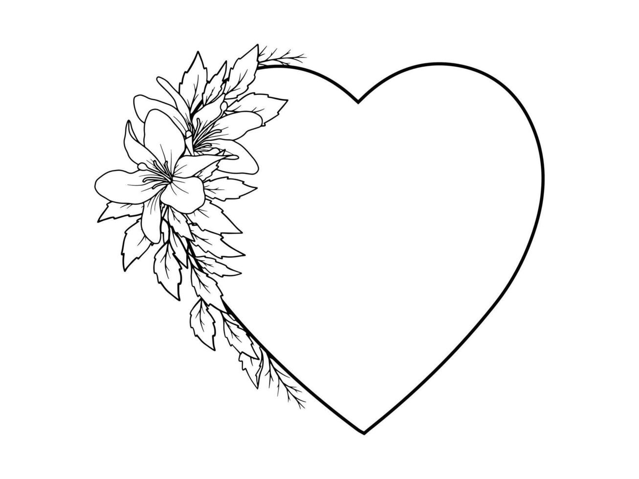 Valentijn achtergrond met ornament boeket bloem kader vector
