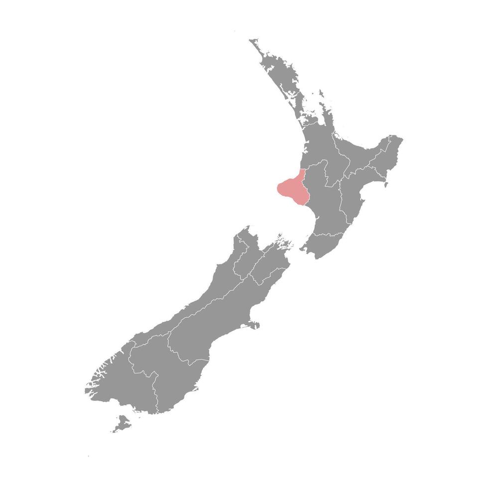 taranaki regio kaart, administratief divisie van nieuw Zeeland. vector illustratie.